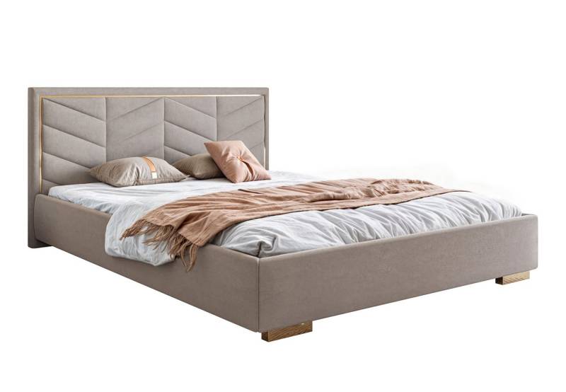 Lookway Polsterbett AURORA mit Bettkasten (mit Metallgestell), mit gepolsterem Kopfteil von Lookway