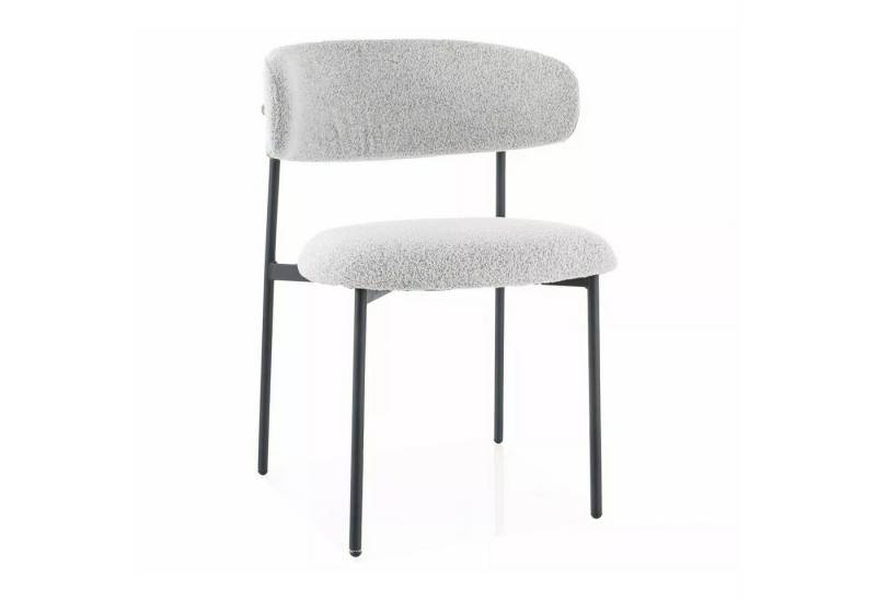 Lookway Polsterstuhl ELYSE Moderner Stuhl mit schwarzen Metallbeinen von Lookway