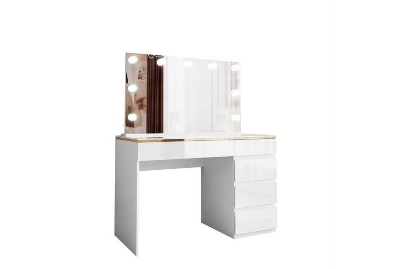 Lookway Schminktisch AURORA II ELITE mit Spiegel und Beleuchtung (1x Schreibtisch 1x Spiegel), Breite: 120 cm von Lookway