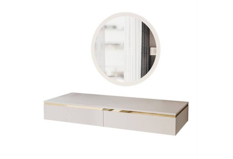 Lookway Schminktisch AURORA KASCHMIR Hängender Schminktisch mit Spiegel, Breite 102 cm von Lookway