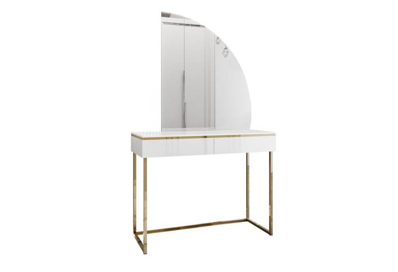 Lookway Schminktisch AURORA-Q GOLD mit Spiegel und Led Beleuchtung von Lookway