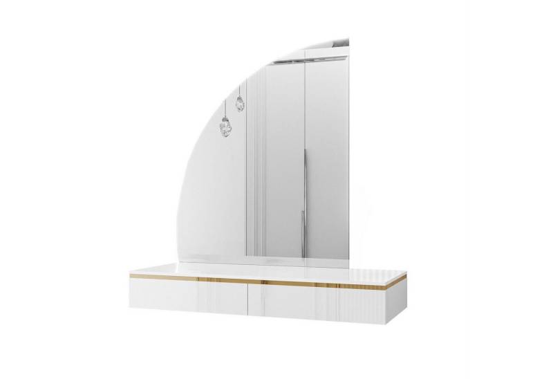 Lookway Schminktisch AURORA-Q hängender Schminktisch mit Spiegel und Led Beluchtung von Lookway