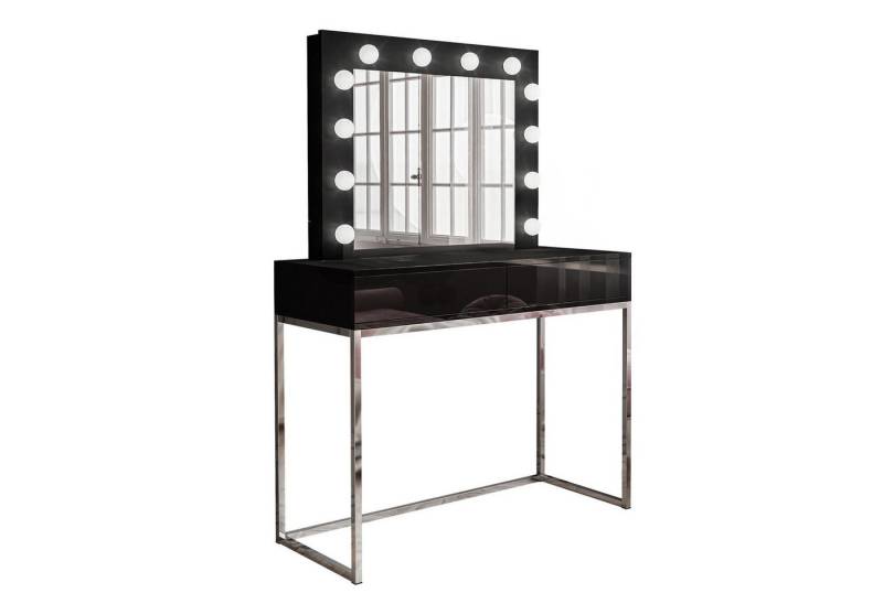 Lookway Schminktisch BLANCO GLAMOUR mit Spiegel und LED-Beleuchtung von Lookway