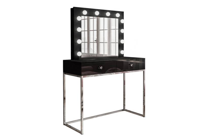 Lookway Schminktisch BLANCO GLAMOUR mit Spiegel und LED-Beleuchtung von Lookway