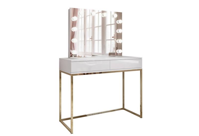 Lookway Schminktisch BLANCO GOLD CHROM ELITE von Lookway