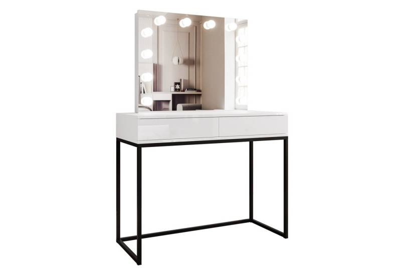 Lookway Schminktisch BLANCO LOFT ELITE mit Spiegel und Beleuchtung von Lookway
