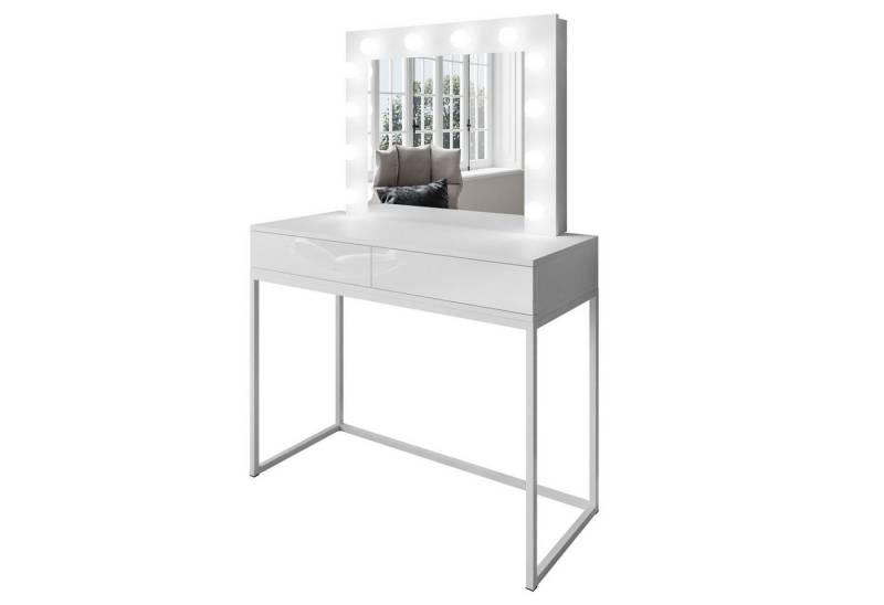 Lookway Schminktisch BLANCO LOFT mit LED-beleuchtetem Spiegel (Schminktisch mit Spiegel), Breite: 100 cm von Lookway