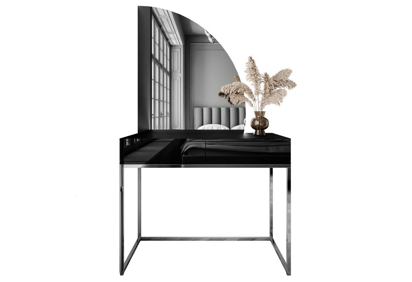 Lookway Schminktisch QUINNIE GLAMOUR mit LED Spiegel (1x Konsole 1x Spiegel), Breite: 100 cm von Lookway