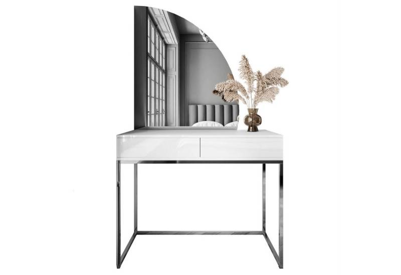 Lookway Schminktisch QUINNIE GLAMOUR mit LED Spiegel (1x Konsole 1x Spiegel), Breite: 100 cm von Lookway