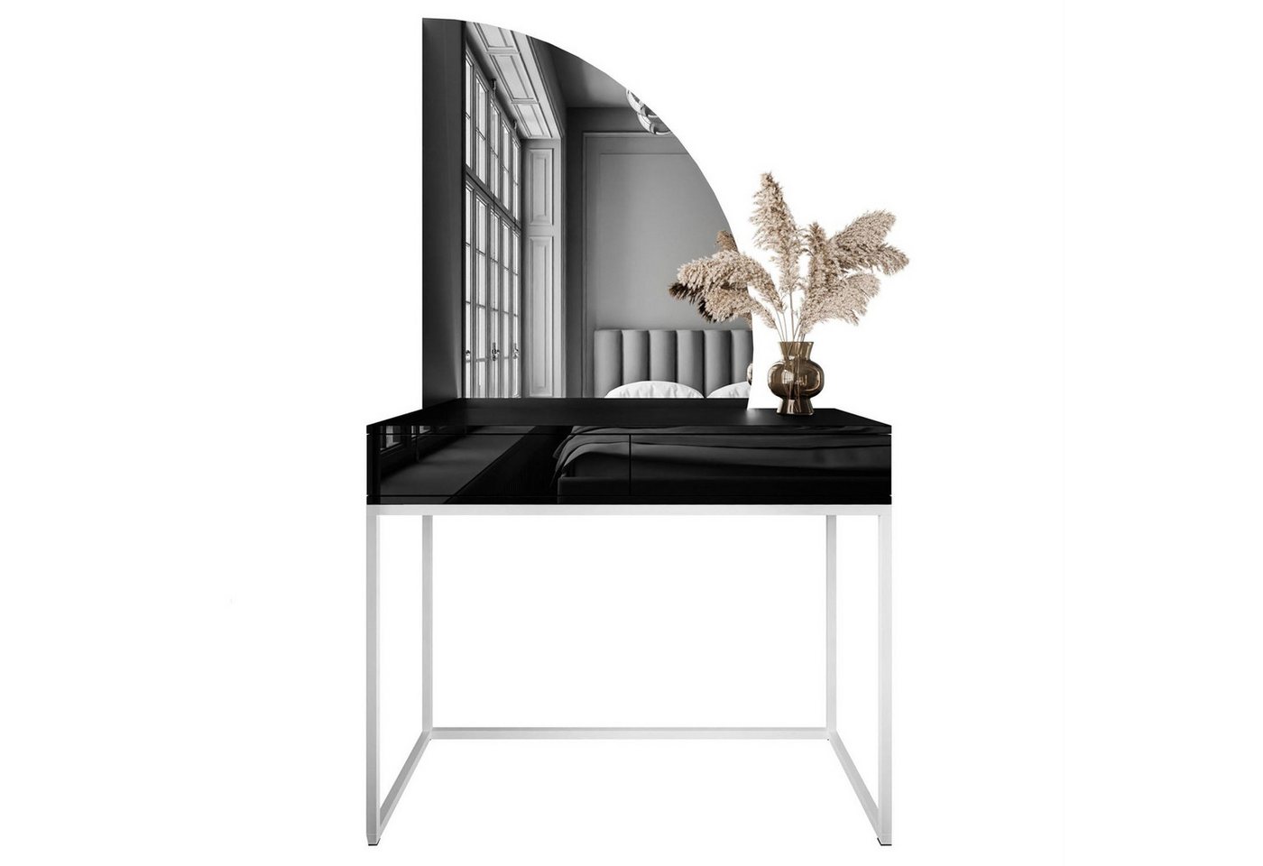 Lookway Schminktisch QUINNIE mit LED Spiegel (1x Konsole 1x Spiegel), Breite: 100 cm von Lookway
