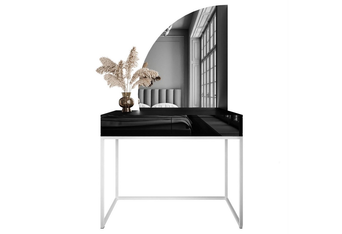Lookway Schminktisch QUINNIE mit LED Spiegel (1x Konsole 1x Spiegel), Breite: 100 cm von Lookway