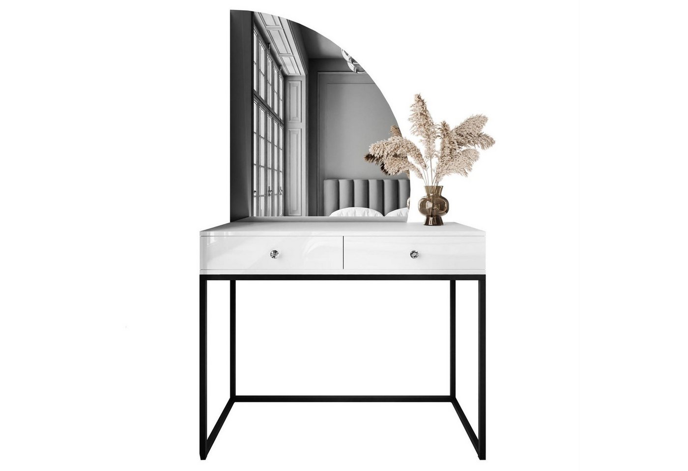 Lookway Schminktisch QUINNIE mit LED Spiegel (1x Konsole 1x Spiegel), Breite: 100 cm von Lookway