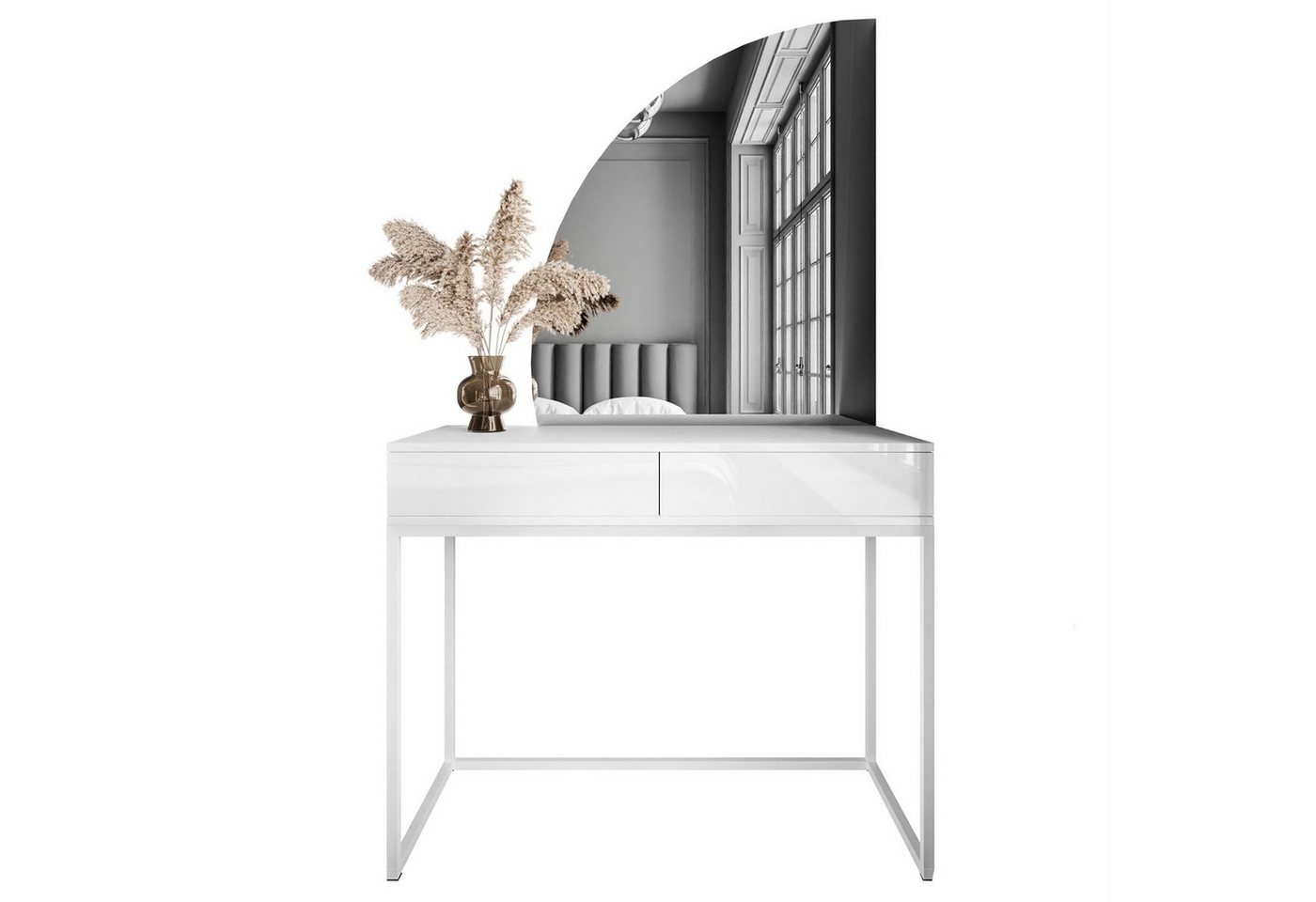 Lookway Schminktisch QUINNIE mit LED Spiegel (1x Konsole 1x Spiegel), Breite: 100 cm von Lookway