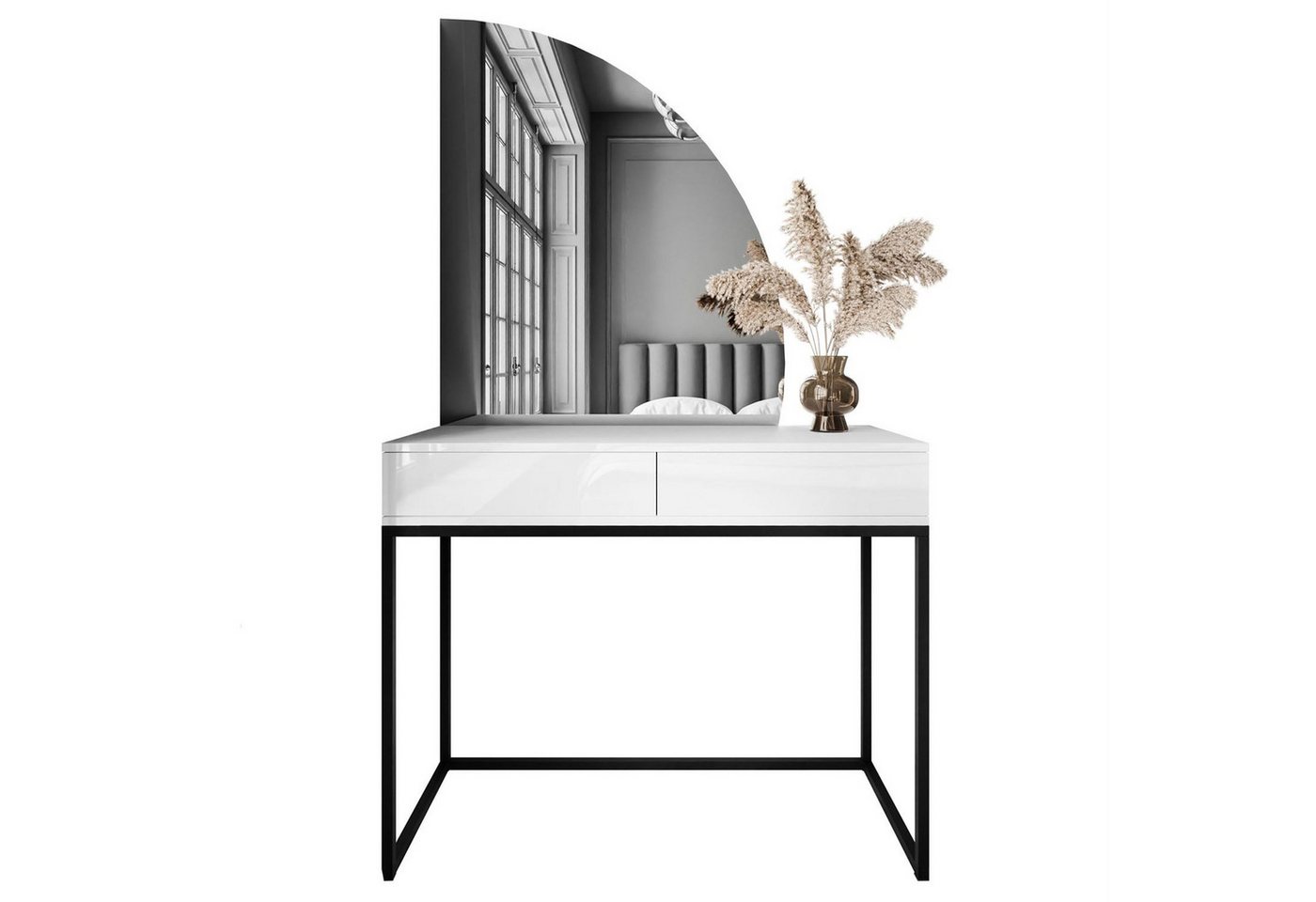 Lookway Schminktisch QUINNIE mit LED Spiegel (1x Konsole 1x Spiegel), Breite: 100 cm von Lookway
