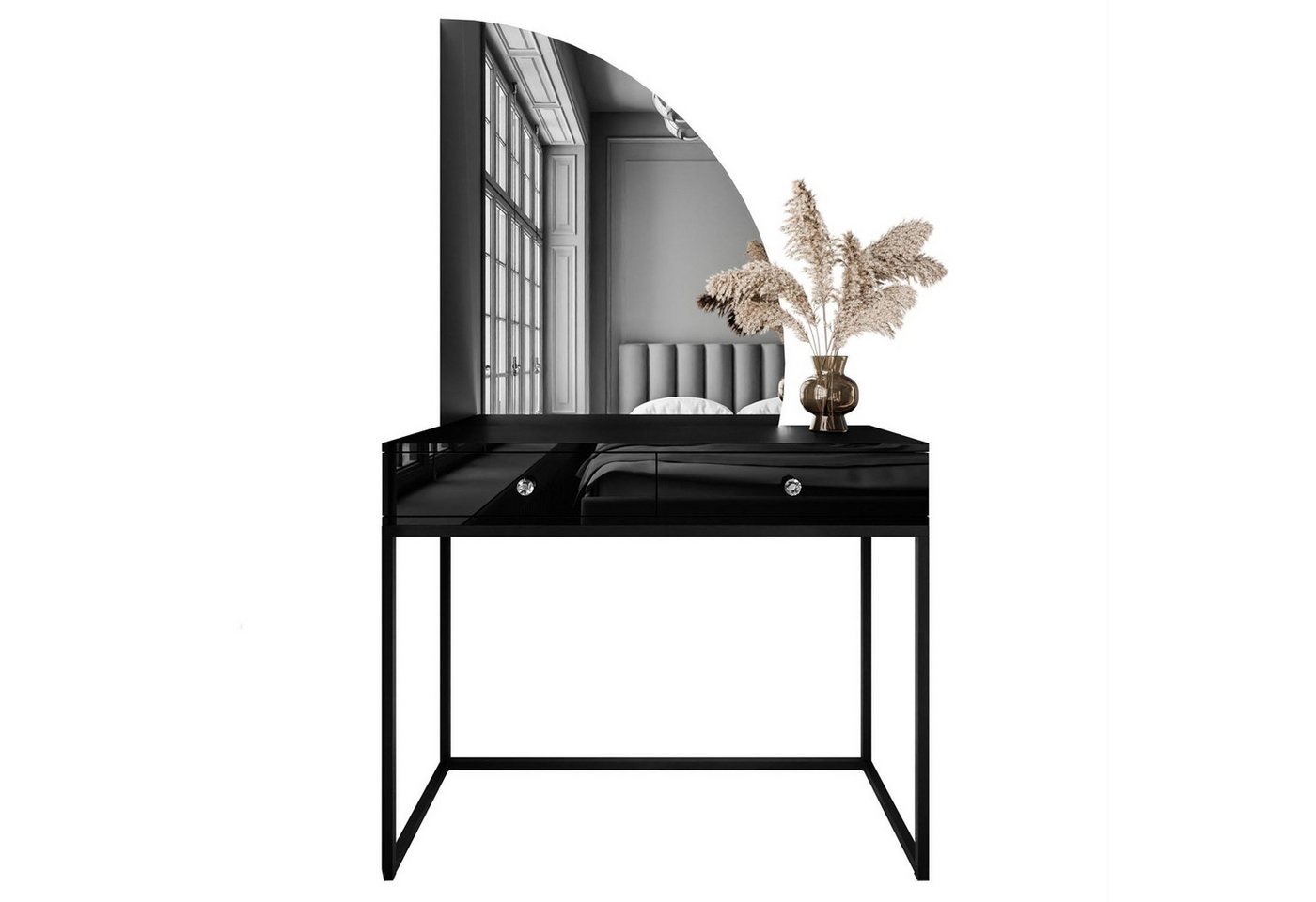 Lookway Schminktisch QUINNIE mit LED Spiegel (1x Konsole 1x Spiegel), Breite: 100 cm von Lookway