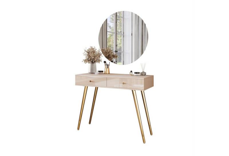 Lookway Schminktisch SIENNA GLAMOUR KASCHMIR mit LED-Spiegel (1x Konsole 1x Spiegel), Breite: 100 cm von Lookway