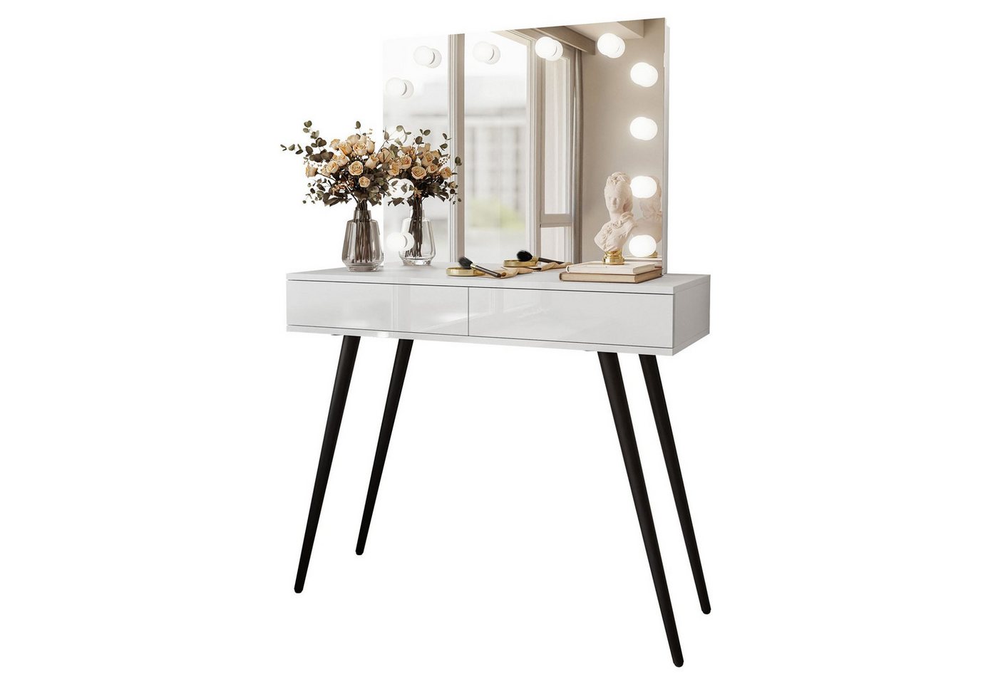 Lookway Schminktisch SIENNA LOFT ELITE mit Spiegel (1x Konsole 1x Spiegel), Breite: 100 cm von Lookway