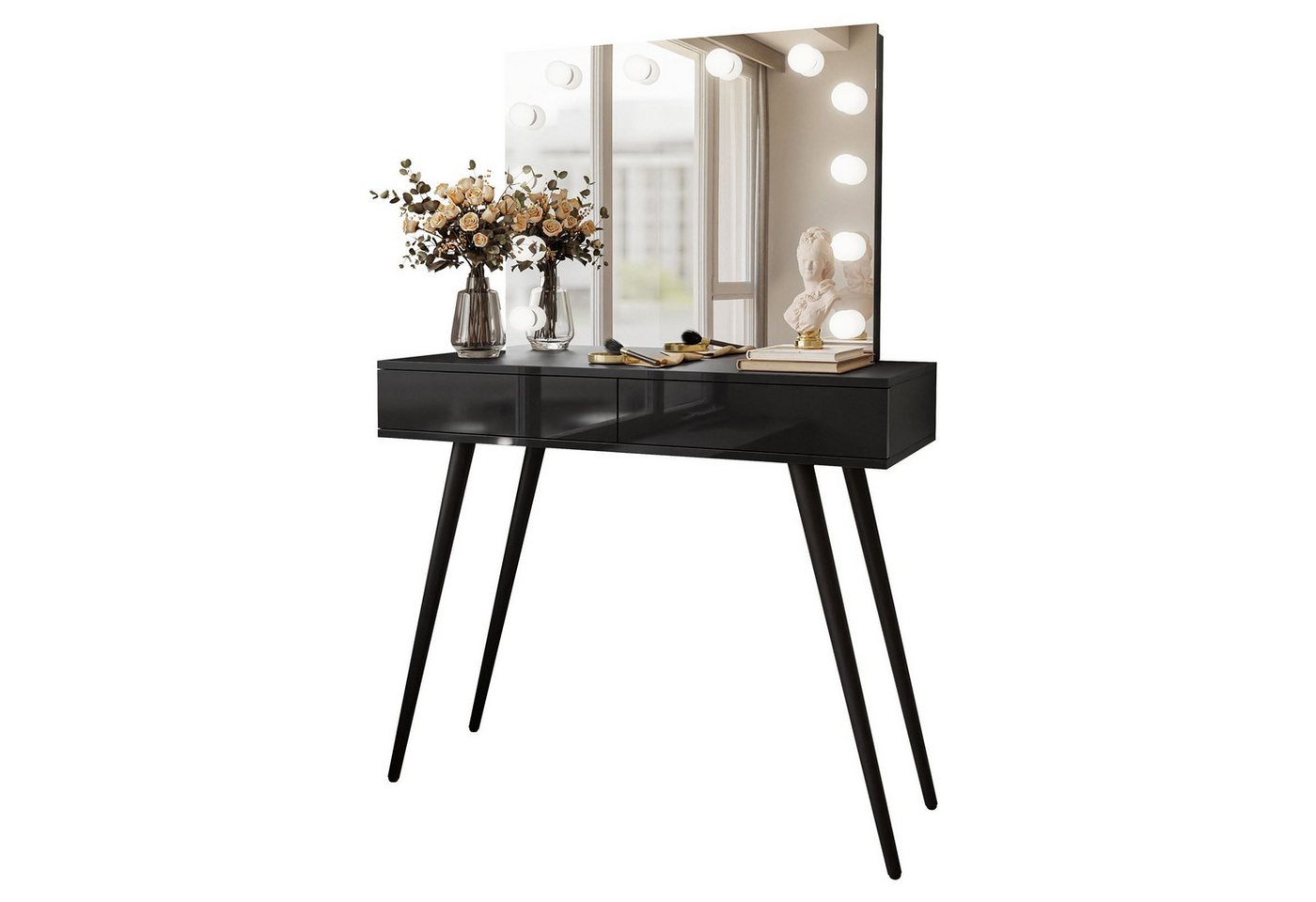 Lookway Schminktisch SIENNA LOFT ELITE mit Spiegel (1x Konsole 1x Spiegel), Breite: 100 cm von Lookway