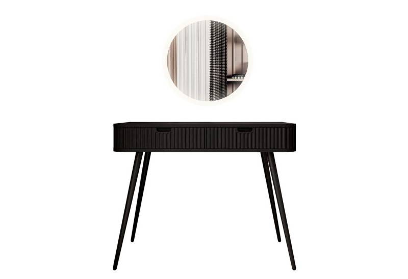Lookway Schminktisch ZAIRA mit LED Spiegel, Durchmesser des Spiegels : ø 60 cm von Lookway