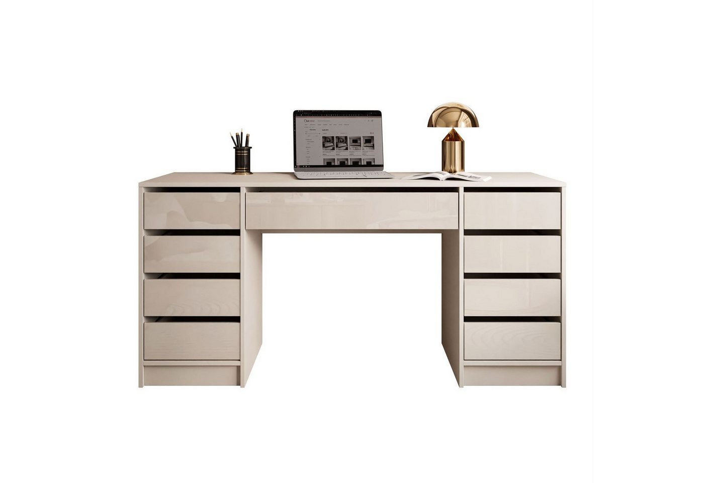 Lookway Schreibtisch Schreibtisch MADA DOUBLE mit Schubladen (1x Schreibtisch), Breite: 157cm von Lookway