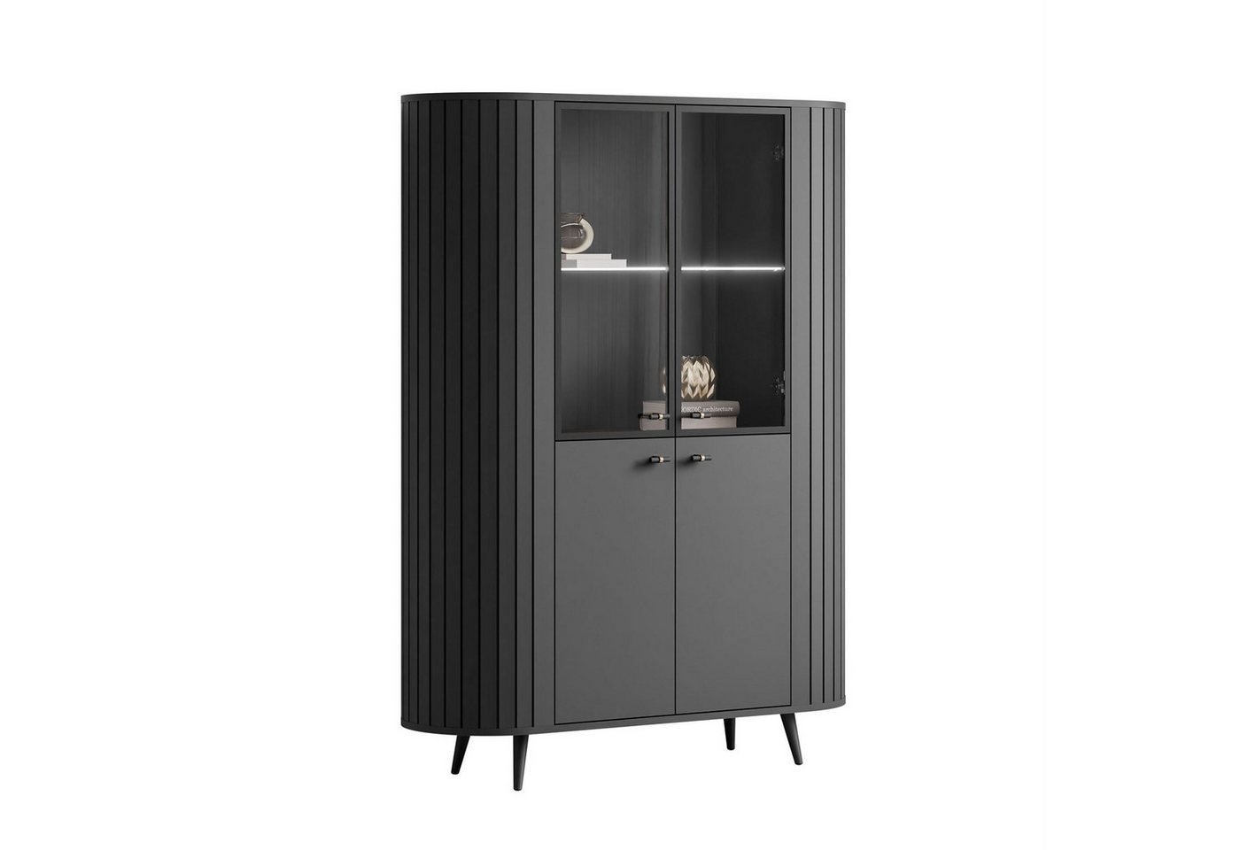 Lookway Standvitrine ELODIE II Vitrine mit Glastüren und LED-Beleuchtung Lookway Standvitrine ELODIE II Vitrine mit Glastüren und LED-Beleuchtung von Lookway
