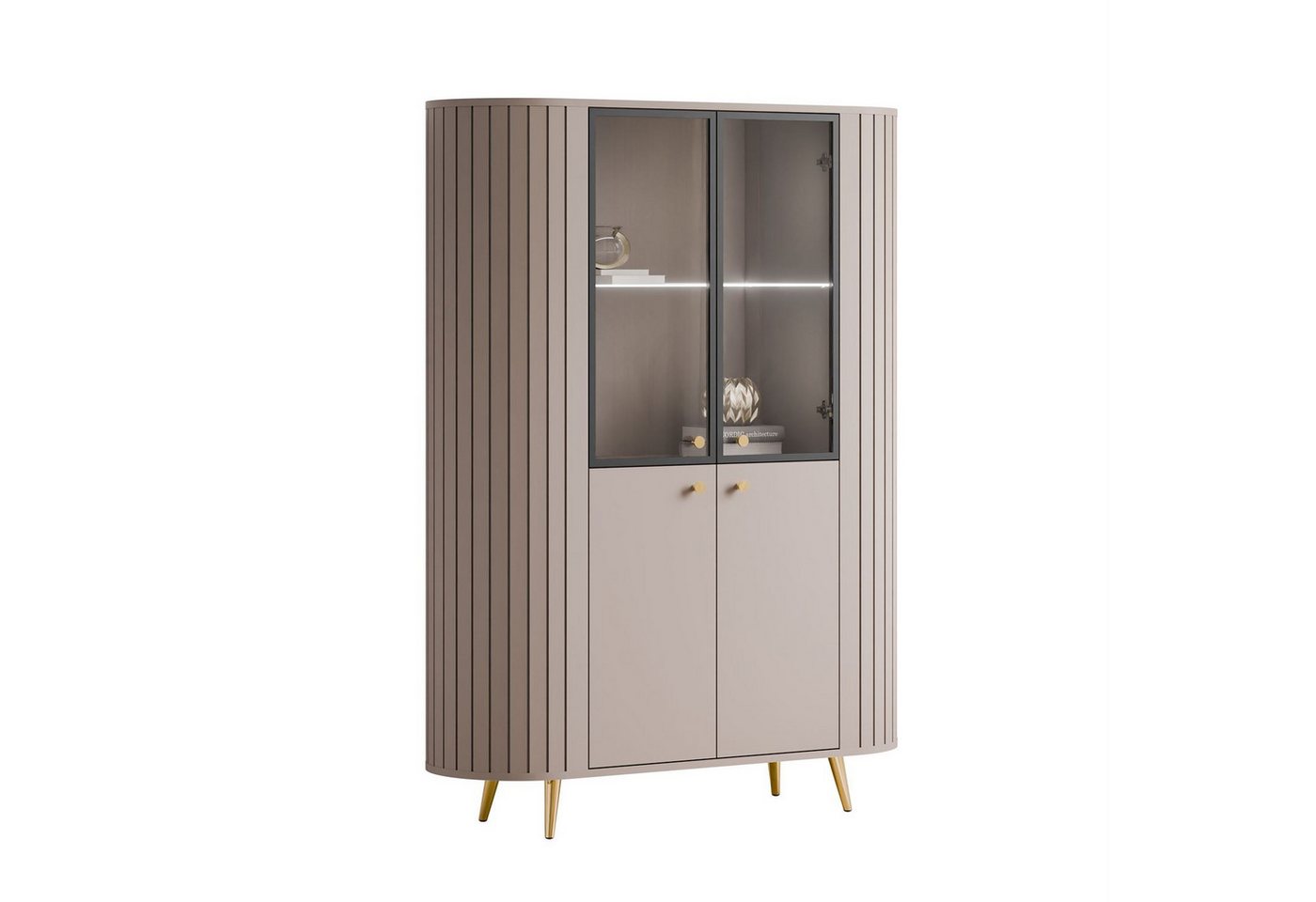 Lookway Standvitrine ELODIE II Vitrine mit Glastüren und LED-Beleuchtung Lookway Standvitrine ELODIE II Vitrine mit Glastüren und LED-Beleuchtung von Lookway