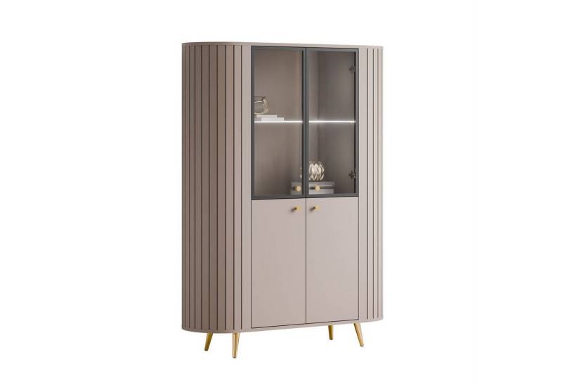 Lookway Standvitrine ELODIE II Vitrine mit Glastüren und LED-Beleuchtung von Lookway