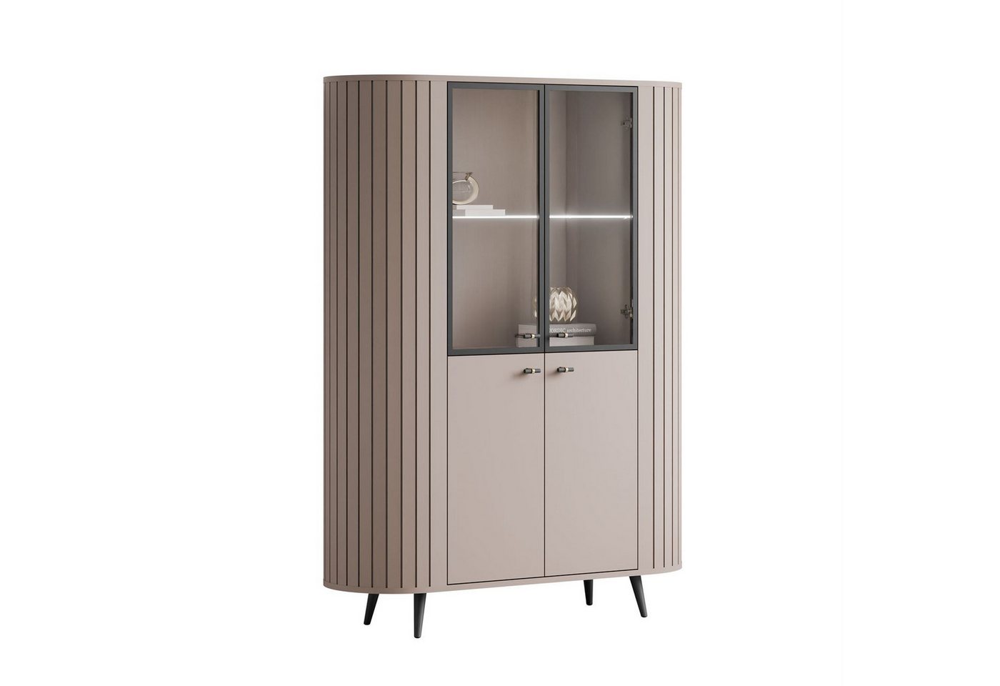 Lookway Standvitrine ELODIE II Vitrine mit Glastüren und LED-Beleuchtung Lookway Standvitrine ELODIE II Vitrine mit Glastüren und LED-Beleuchtung von Lookway