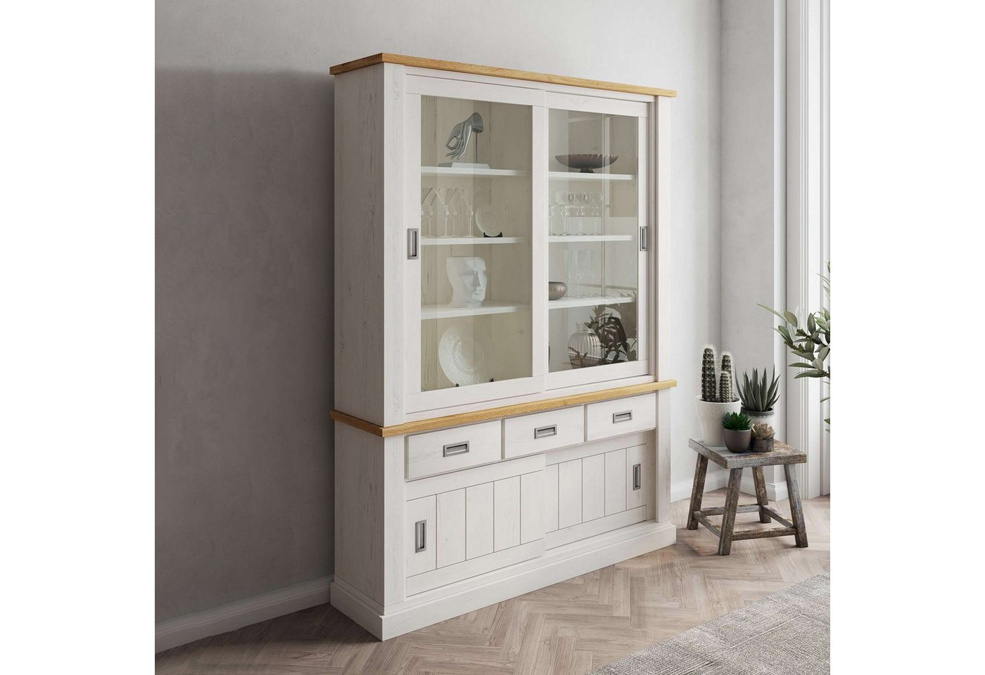 Lookway Standvitrine VINCI Andersen Kiefer / Wotan Eiche 203,4 cm Lookway Standvitrine VINCI Andersen Kiefer / Wotan Eiche 203,4 cm von Lookway