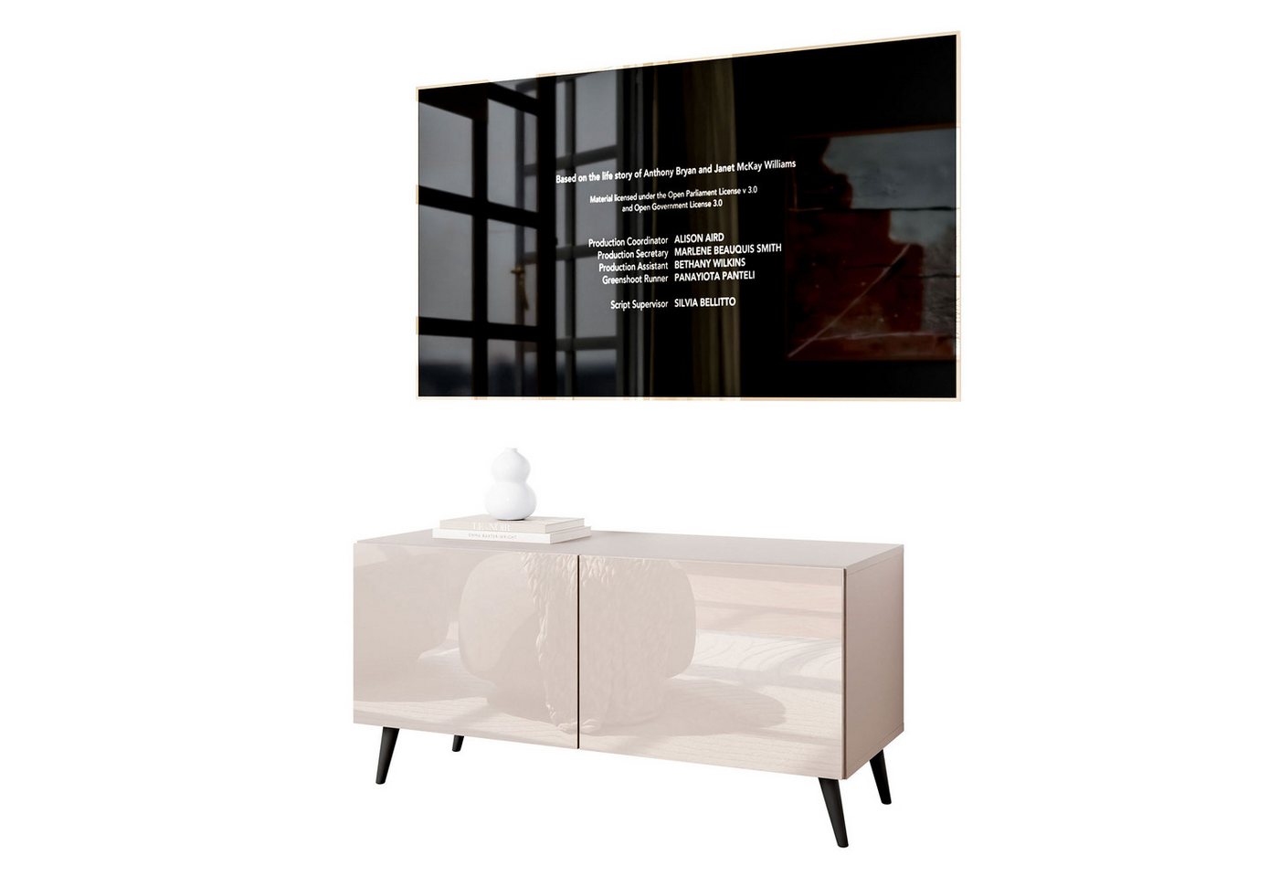 Lookway TV-Schrank COLGANTE 100 Kaschmir Hochglanz mit Metallbeinen Lookway TV-Schrank COLGANTE 100 Kaschmir Hochglanz mit Metallbeinen von Lookway