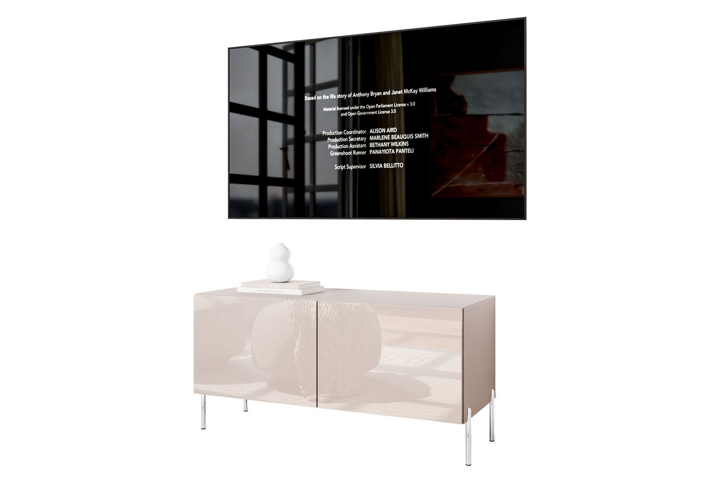 Lookway TV-Schrank COLGANTE 100 in Kaschmir Hochglanz mit Beinen Lookway TV-Schrank COLGANTE 100 in Kaschmir Hochglanz mit Beinen von Lookway