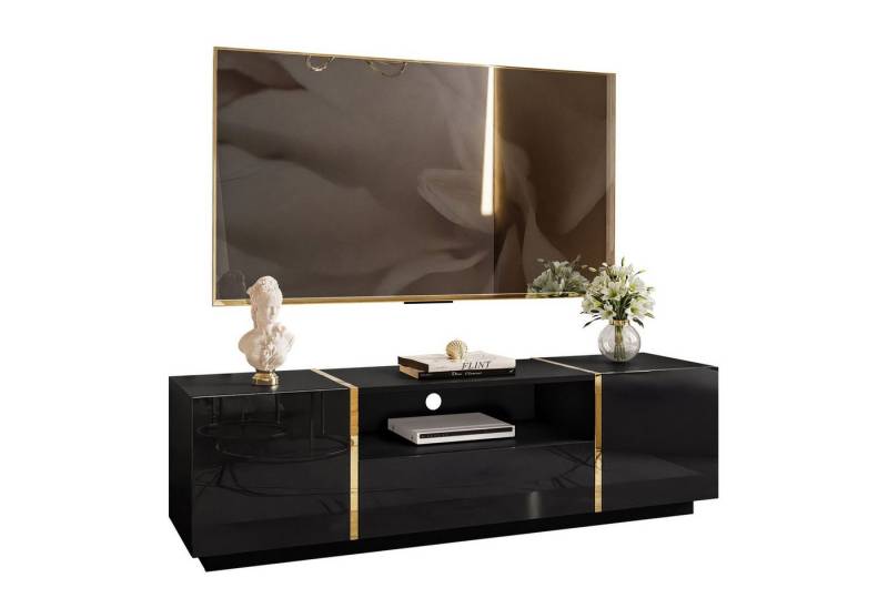 Lookway TV-Schrank ONYX Moderne Hochglanz TV-Lowboard 158 cm mit Schublade von Lookway