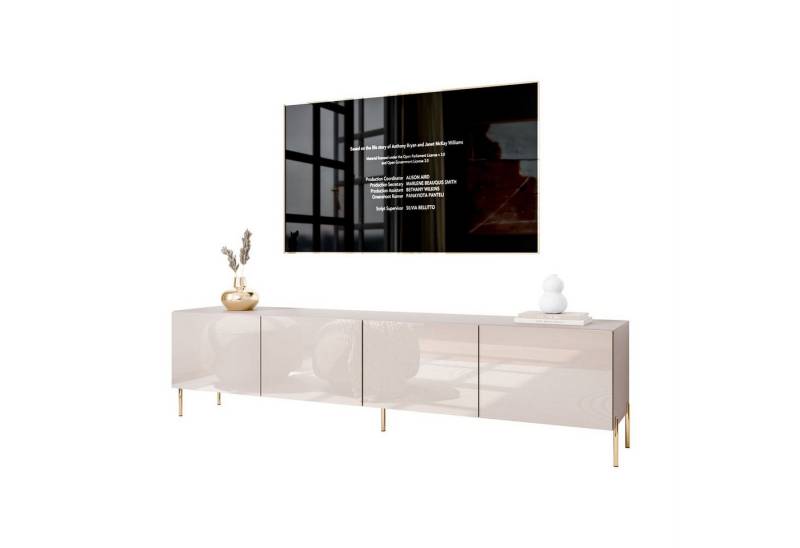 Lookway TV-Schrank TV-Schrank COLGANTE 200 in Kaschmir Hochglanz mit Beinen (2x TV- Schrank) Breite: 200 cm von Lookway