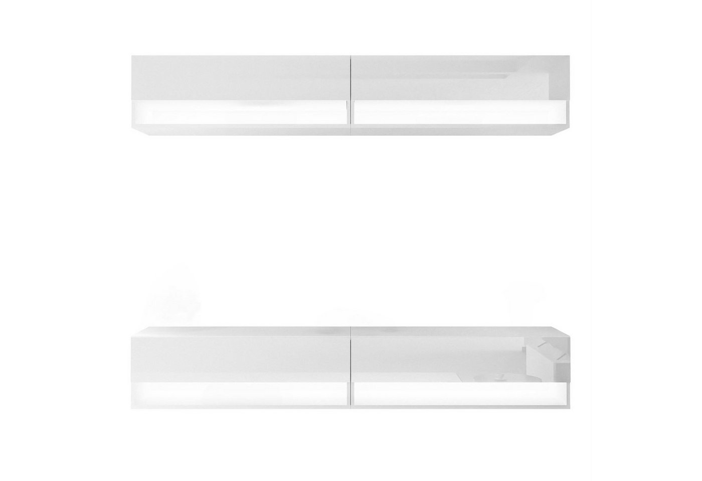 Lookway TV-Wand CALANTE Wohnwand mit LED-Beleuchtung, (Komplett-Set, 4x RTV Schrank) von Lookway