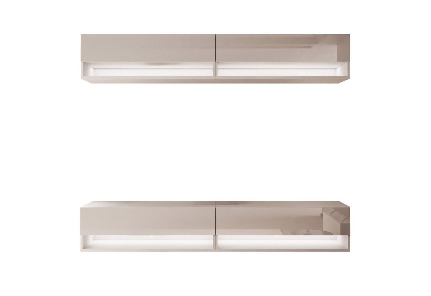Lookway TV-Wand CALANTE Wohnwand mit LED-Beleuchtung, (Komplett-Set, 4x RTV Schrank) von Lookway