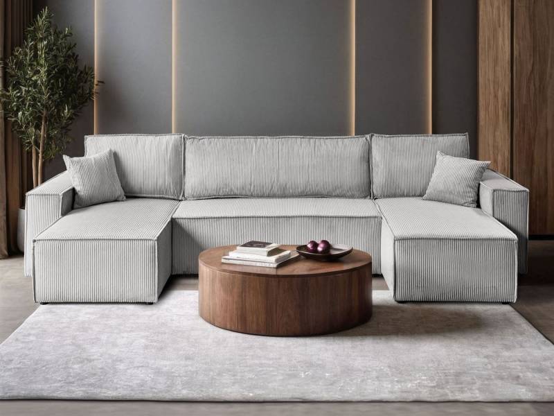 Lookway Wohnlandschaft CARLOS U CORD Gepolstertes Sofa in U-Form, Schlaffunktion von Lookway