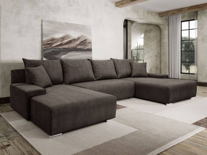 Lookway Wohnlandschaft LAVIO U – großes Ecksofa in U-Form, modernes Design, 348x188x93 cm von Lookway