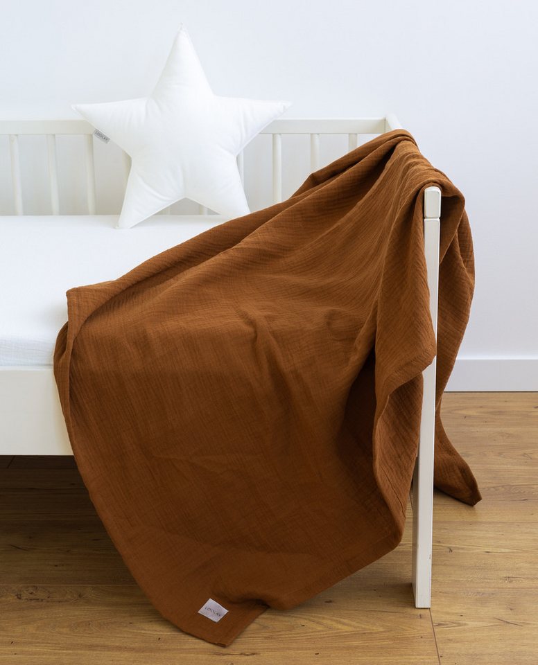 Babydecke Baumwolle MUSSELIN Decke Tuch Sommerdecke 95x95 120x120 150x200 cm, Loolay, Babytragetuch, Strandtuch, Kuscheldecke schützt und spendet Wärme Babydecke Baumwolle MUSSELIN Decke Tuch Sommerdecke 95x95 120x120 150x200 cm, Loolay, Babytragetuch, Strandtuch, Kuscheldecke schützt und spendet Wärme von Loolay