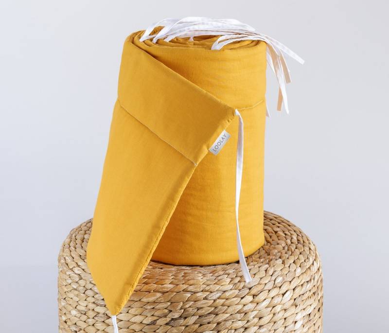 Loolay Bettnestchen SENFGELB Baumwolle Atmungsaktives Babybett Nestchen BETTUMRANDUNG, (GESCHENK Ausstattung Erstausstattung für Neugeborene GELB 140x70 o. 120x60 cm mit Sprossen, Umrandung Kopfschutz Bett Schutz Bettschlange 420, 360, 210, 180x30cm), LOOLAY® - 100% Europäische Stoffe und Kleinserien-Nähen! Loolay Bettnestchen SENFGELB Baumwolle Atmungsaktives Babybett Nestchen BETTUMRANDUNG, (GESCHENK Ausstattung Erstausstattung für Neugeborene GELB 140x70 o. 120x60 cm mit Sprossen, Umrandung Kopfschutz Bett Schutz Bettschlange 420, 360, 210, 180x30cm), LOOLAY® - 100% Europäische Stoffe und Kleinserien-Nähen! von Loolay