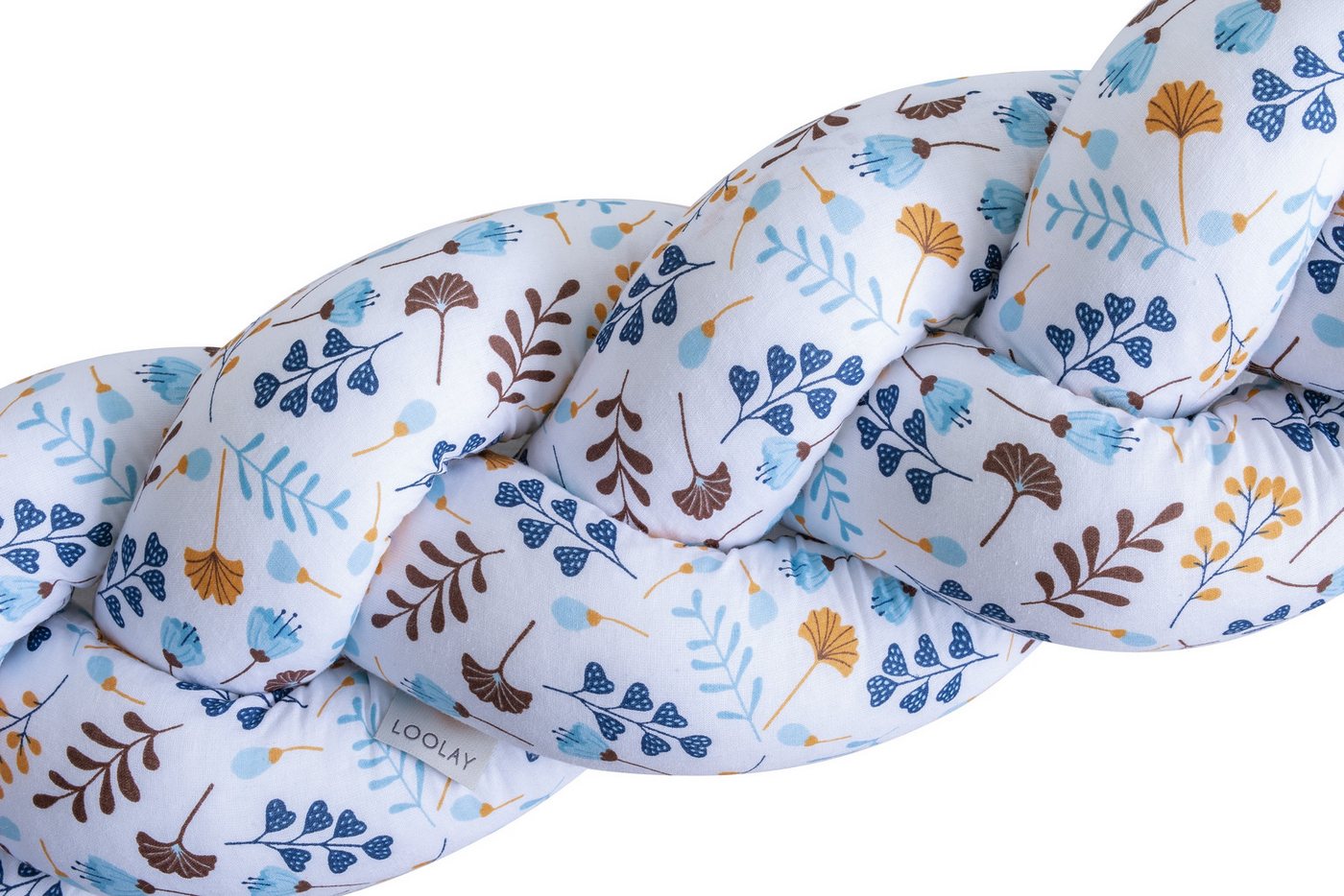 Loolay Nestchenschlange Geflochtenes Kissen Zierkissen Dekokissen Bettumrandung BLAU Blumen, (Zugluftstopper Zugluft Schlange Wickeltischumrandung Babybett Kinderzimmer Schutz, Wohndeko Bettschlange 100 150 200 300 400 cm & Länge auf Anfrage), Gelb Zugluftstopper tolle Wohndekoration Geschenk von Loolay