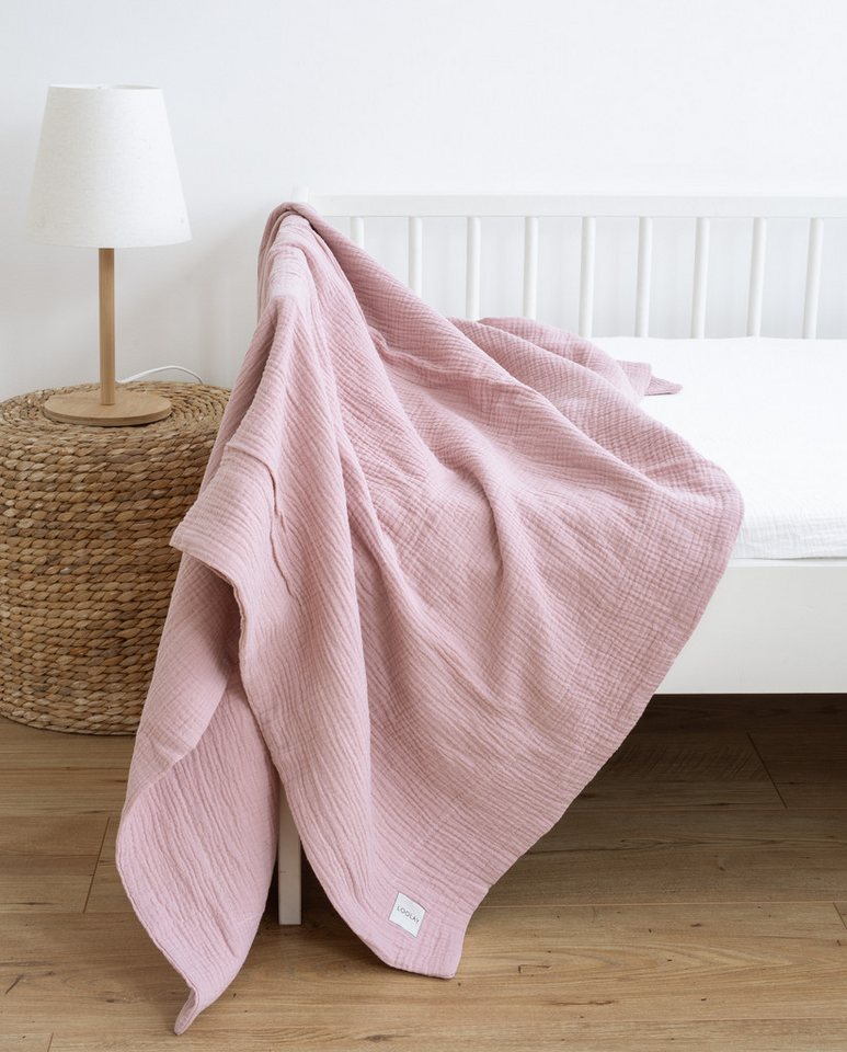 Wohndecke 2-LAGIGE Baumwolle dick MUSSELIN Decke 95x95 120x120 150x200 cm Yoga, Loolay, Sommer Herbst Frühling Atmungsaktives Kuscheldecke Babydecke! von Loolay