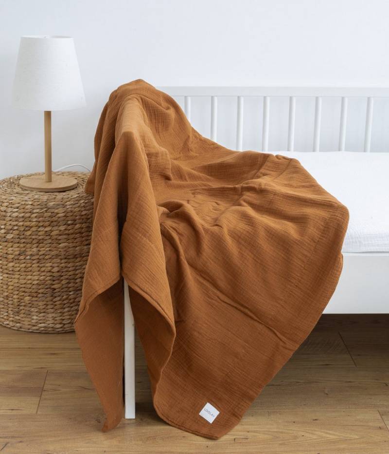 Wohndecke 2-LAGIGE Baumwolle dick MUSSELIN Decke 95x95 120x120 150x200 cm Yoga, Loolay, Sommer Herbst Frühling Atmungsaktives Kuscheldecke Babydecke! von Loolay