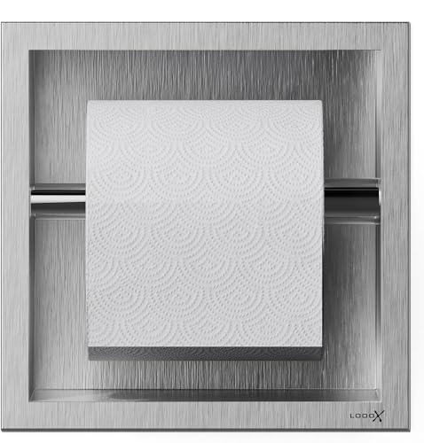 Looox Closed Toilettenpapierhalter Einbau Quadrant Edelstahl gebürstet Looox Closed Toilettenpapierhalter Einbau Quadrant Edelstahl gebürstet von Looox