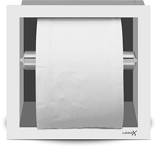 Looox Closed Toilettenpapierhalter Unterputz Matt-Weiß von Looox