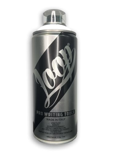 LOOP COLORS PAINT bunt - Spraydose Spray Sprühdose Sprühfarbe Farbspray bunt 400ml - 174 Farben (LP-100 WHITE) von Loop Colors