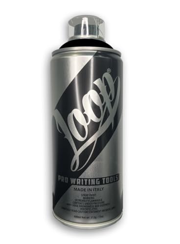 LOOP COLORS PAINT bunt - Spraydose Spray Sprühdose Sprühfarbe Farbspray bunt 400ml - 174 Farben (LP-103 BLACK MATT) von Loop