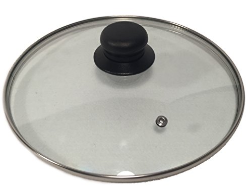 Looping-Lu Topfdeckel Glasdeckel mit Edelstahlrand Sichtdeckel mit Pfeife bruchfest Durchmesser 14 cm bis 32 cm (26 cm) von Looping-Lu