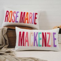 Personalisierte Baby Mädchen Namen Kissen, Benutzerdefinierte Kinderzimmer Kind Geschenk Wohnheim Dekor, Abschlussgeschenk Schlafzimmer von LoopnNeedle