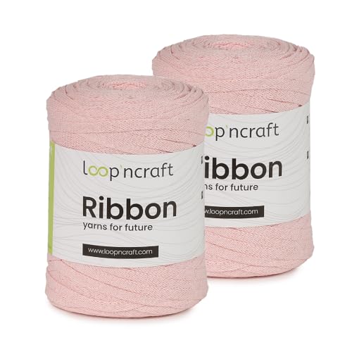 Ribbon 2er-Set, Helles Rosa, Loopncraft, 2 X 130m - 250g, geflochtenes Bandgarn, Recycling Garn Ribbon 2er-Set, Helles Rosa, Loopncraft, 2 X 130m - 250g, geflochtenes Bandgarn, Recycling Garn von Loopncraft