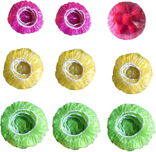 60 Stück Deckel zum Schutz von Lebensmitteln, elastisch, Deckel aus Kunststoff, wiederverwendbar und bunt, für die Aufbewahrung von Gemüse oder zur Aufbewahrung, Farbe von Loopunk